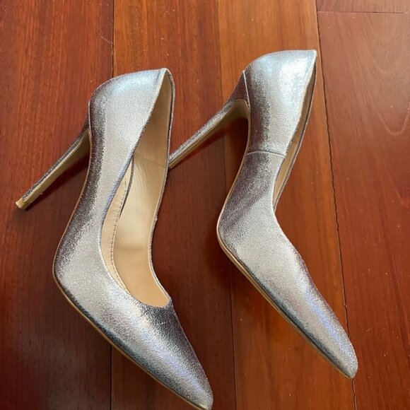 Zara silver finish Heels Size 9.5 - Picture 2 of 4